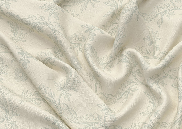 Trellis Prints, Vine and Bloom Romsey Bud Green - Twist&Fit Roman Blind - Image 4